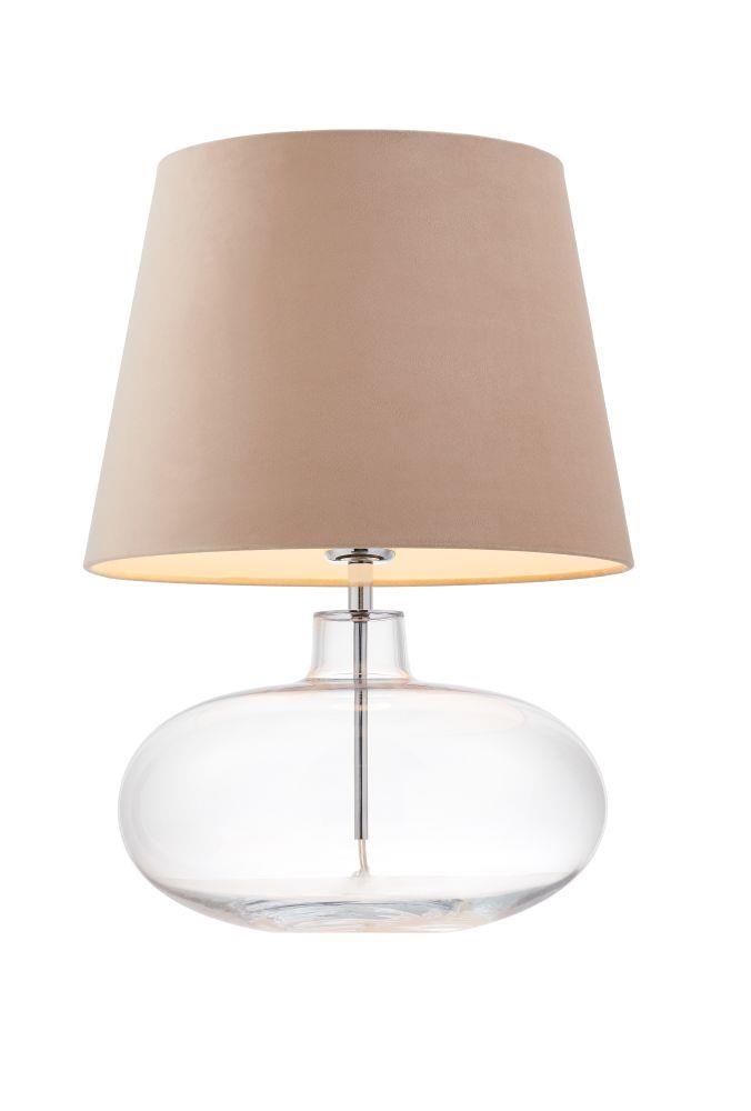 SAWA VELVET table lamp beige, transparent base