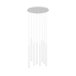 Lampa sufitowa ośmiopunktowa ROLL 8 biała