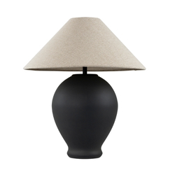 CLARA table lamp flax,  graphite base