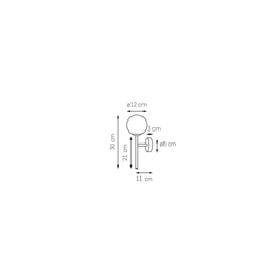 MIJA DECO bathroom wall lamp IP44, chrome