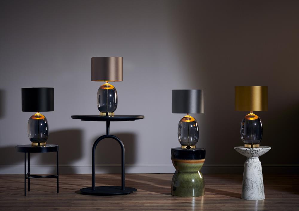 SALVADOR table lamp brown, gold finish