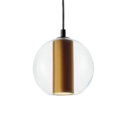Lampa wisząca MERIDA BLACK M złota, 30 cm
