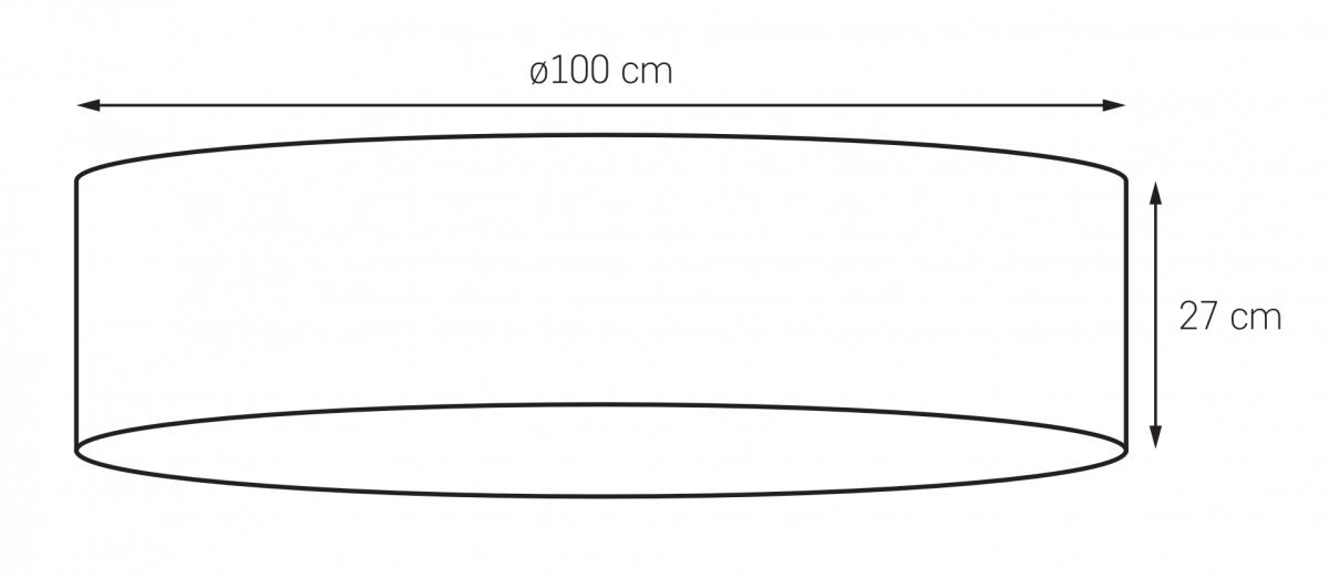 Plafon SPACE XL szary, 100 cm