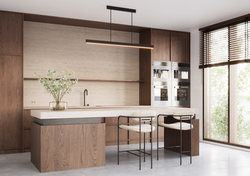 LINEA DIM linear pendant lamp black, with dimmer