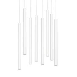 Lampa sufitowa ośmiopunktowa ROLL 8 biała