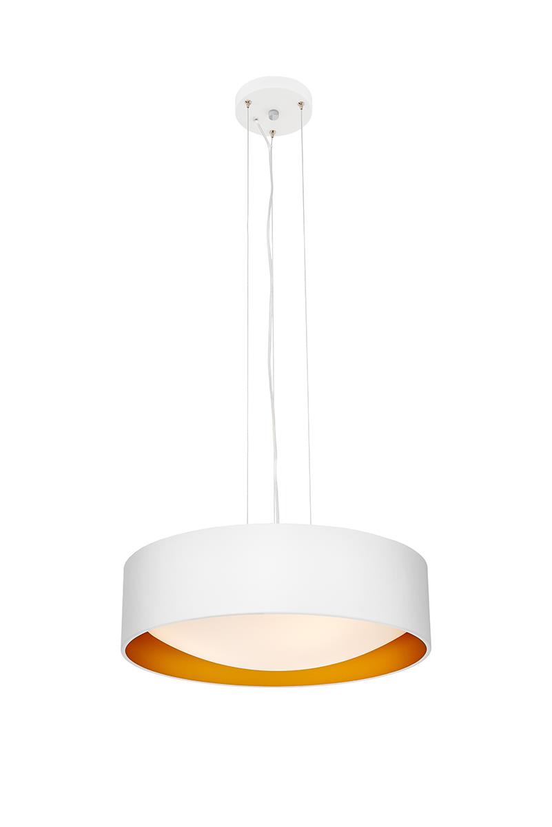 VERO pendant lamp white, 45 cm, gold interior