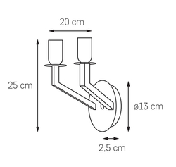 Kinkiet NEZ 2 srebrny