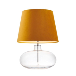 SAWA VELVET table lamp gold, transparent base