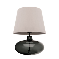 Lampa stołowa SAWA VELVET NEW beżowa, przydymiona podstawa