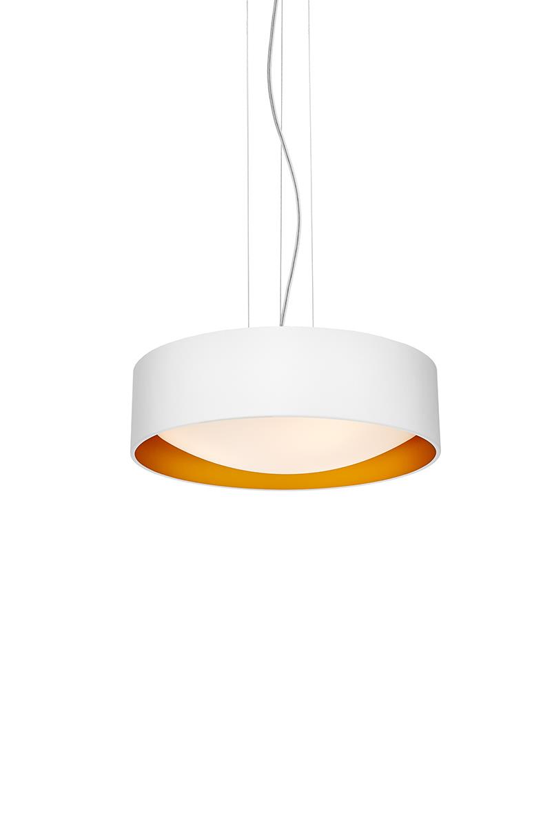 VERO pendant lamp white, 45 cm, gold interior