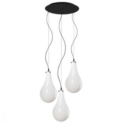 STILLA 3 three-point pendant lamp black finish