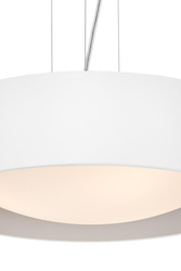 Lampa wisząca VERO biała, 45 cm, srebrne wnętrze