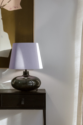 SAWA VELVET NEW violet table lamp, smoky base