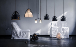 Підвісний світильник FRAME M чорний, чорний дріт