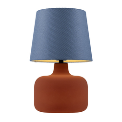 Lampa stołowa GAJA niebieska, terakota podstawa