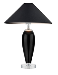 Lampa stołowa REA SILVER czarna, z czarną podstawą