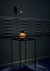 Wall lamp LARS black, with on/off switch, on arm