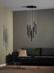 Lampa wisząca LED ROLL LAMPA WISZĄCA 8 czarna, Kaspa