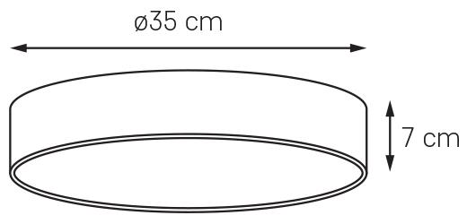 Плафон DISC M білий, 35 см, LED