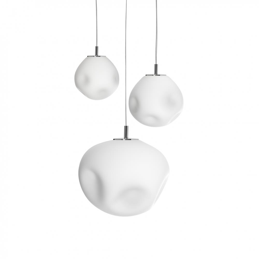 CLOE 3 chrome three-point pendant lamp