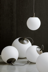 Triple pendant lamp ALUR 2 brushed titanium