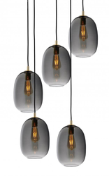 ONYX 5 five-point pendant lamp on plafond