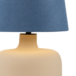 Lampa stołowa GAJA niebieska, beżowa podstawa