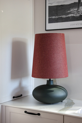 Lampa stołowa SAWA CLASSIC XL ceglasty melanż, grafitowa podstawa