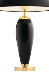 REA GOLD black table lamp with black base