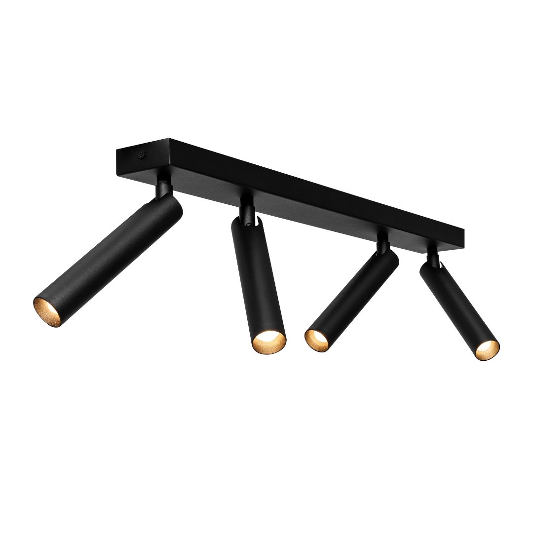 ROLL 4 four-point ceiling lamp black