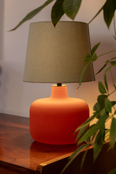 GAJA table lamp sage, terracotta base