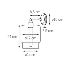 LONGIS GOLD IV wall lamp