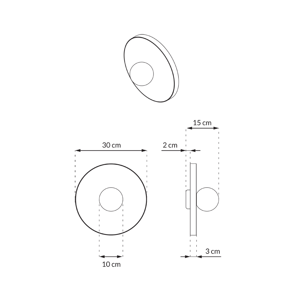 Round wall lamp LEGRA IP44, terracotta