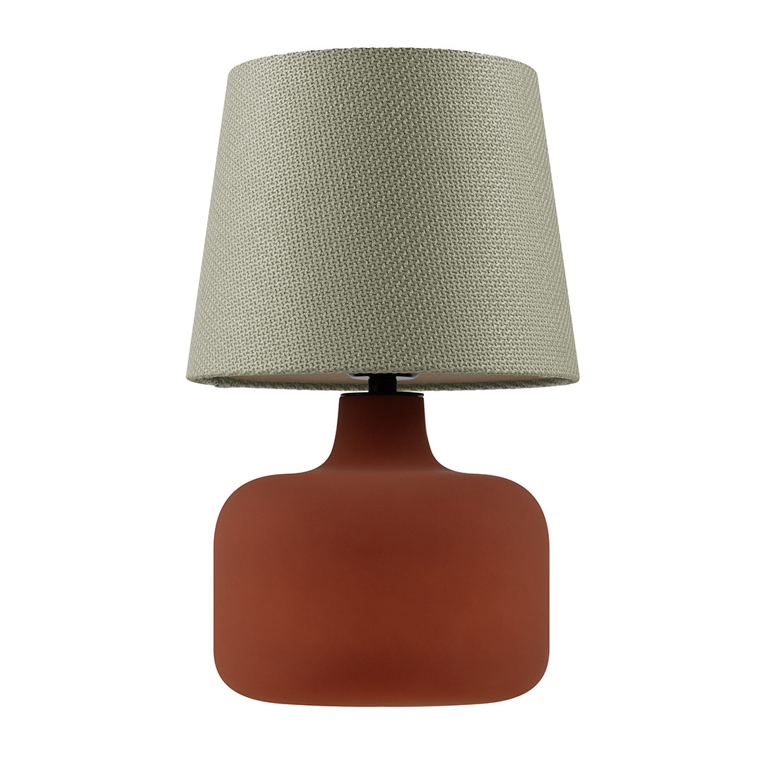 Lampa stołowa GAJA szałwiowa, terakota podstawa