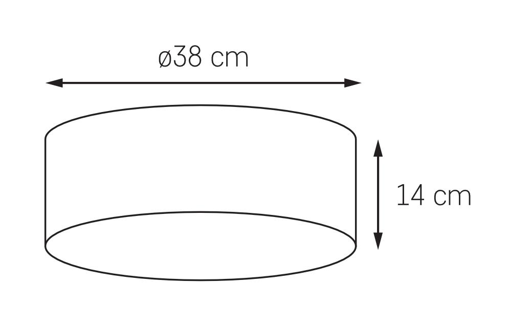 Plafon SPACE S szary, 38 cm