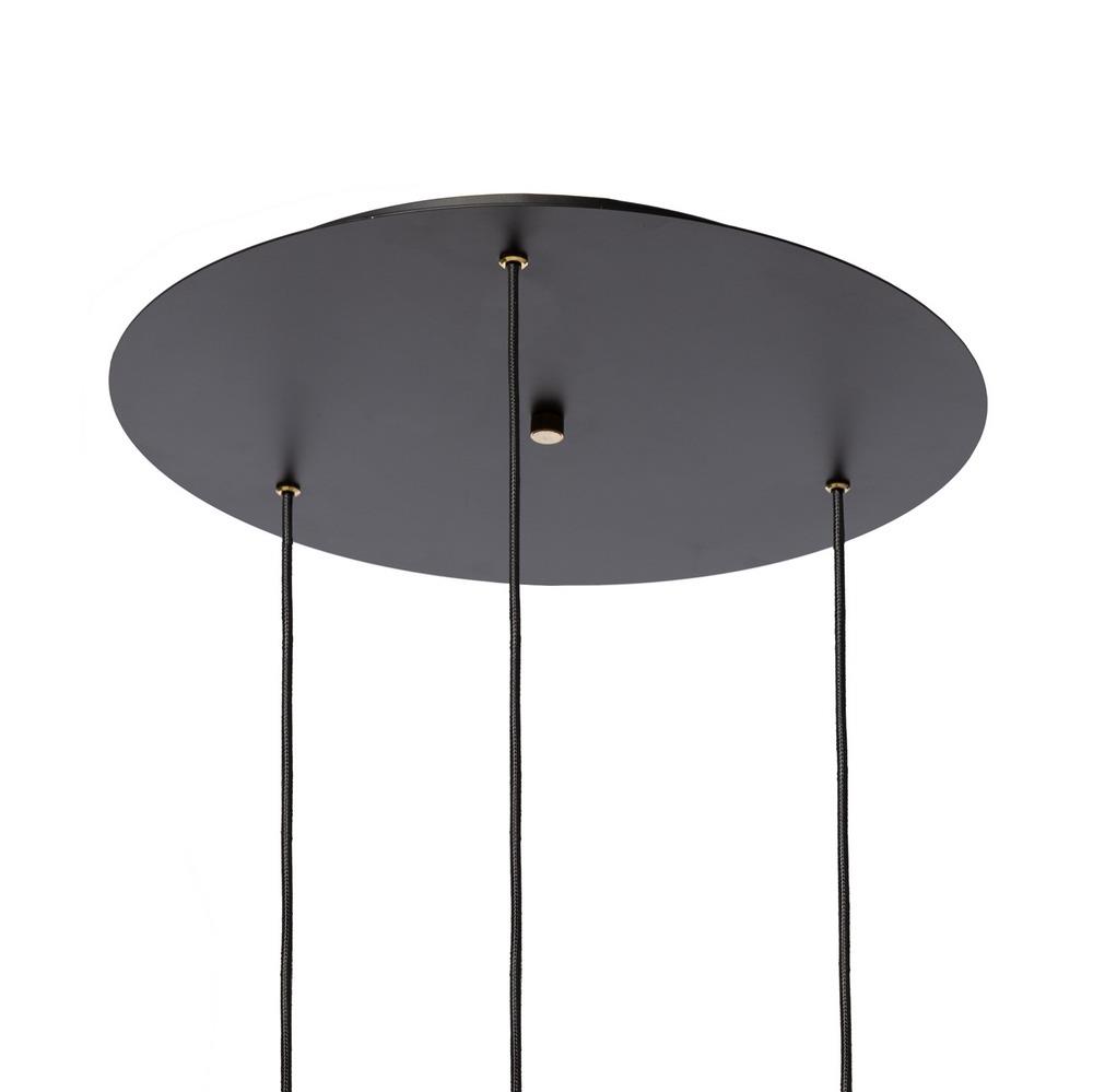 VENUS 3 three-point pendant lamp in graphite, on a plafond