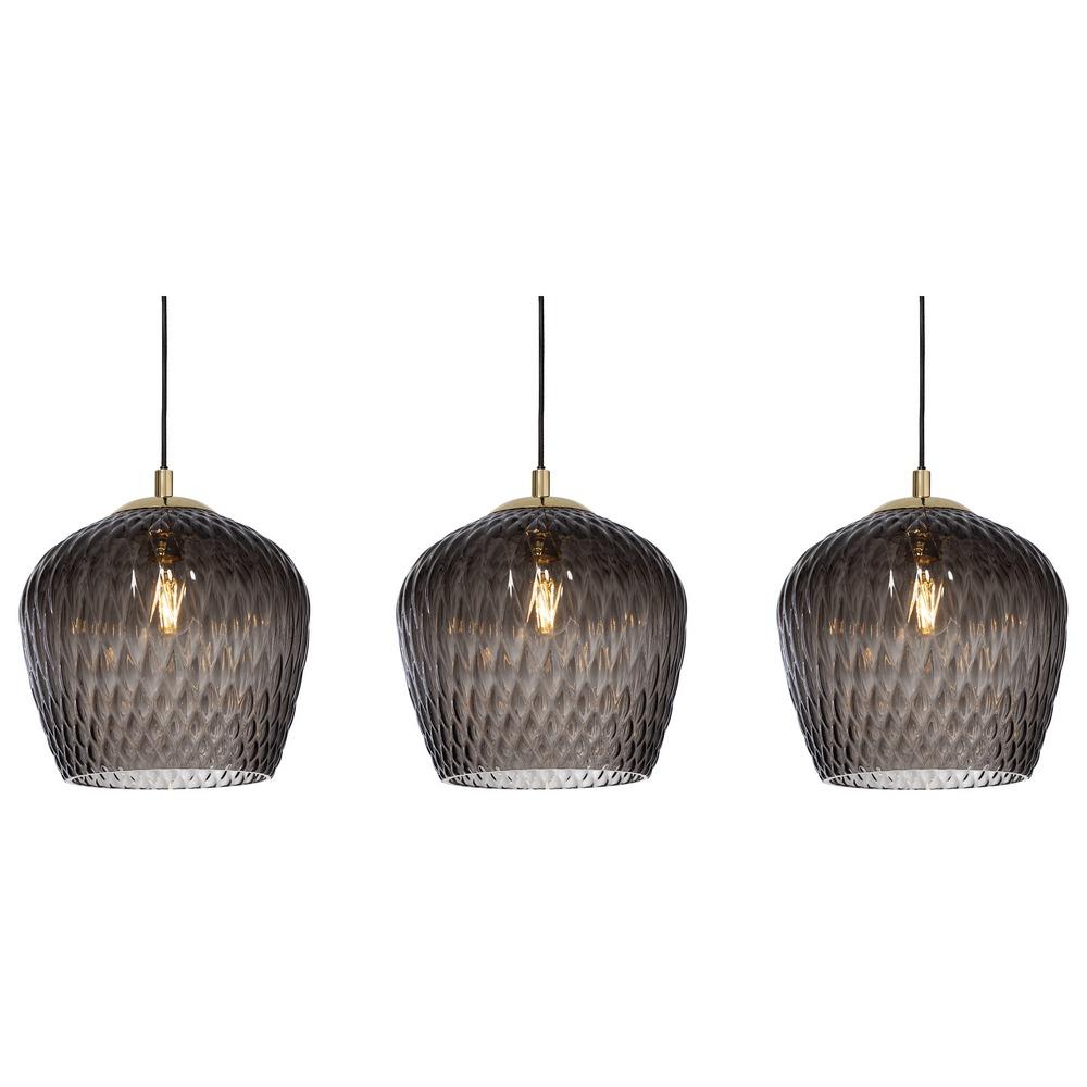 VENUS 3 three-point pendant lamp in graphite, on a strip