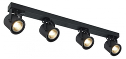 Four-point ceiling spotlight ALTER 4 black, 45 cm