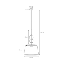 Lampa wisząca COCO M szampan