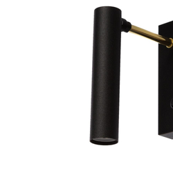 Wall lamp LARS black, with switch