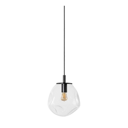 Lampa wisząca AVIA BLACK S transparentna, 25 cm