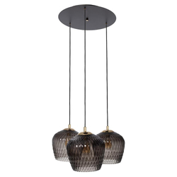 Lampa wisząca trzypunktowa VENUS 3 grafitowa, na plafonie