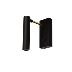 Kinkiet LARS czarny, z włącznikiem