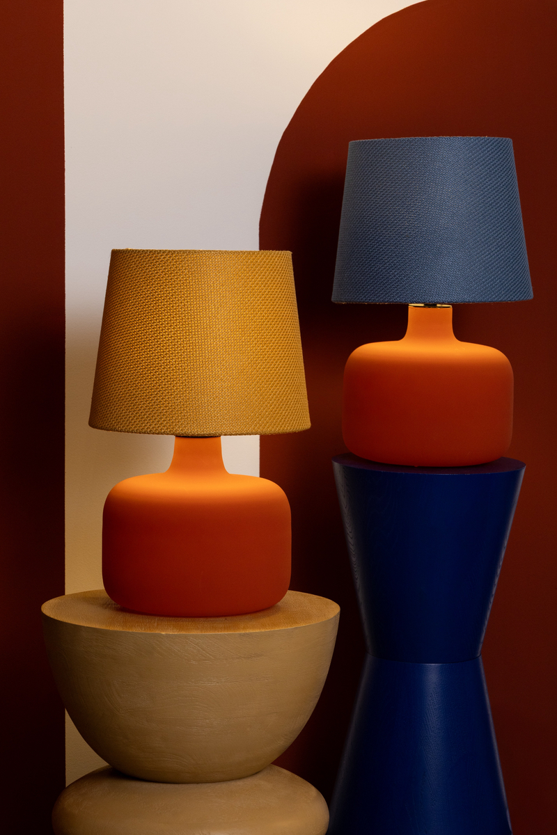 Lampa stołowa GAJA beżowa, terakota podstawa