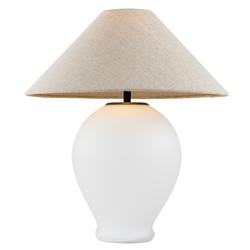 CLARA table lamp flax, white base