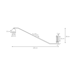 Wall lamp PURO white, cantilevered