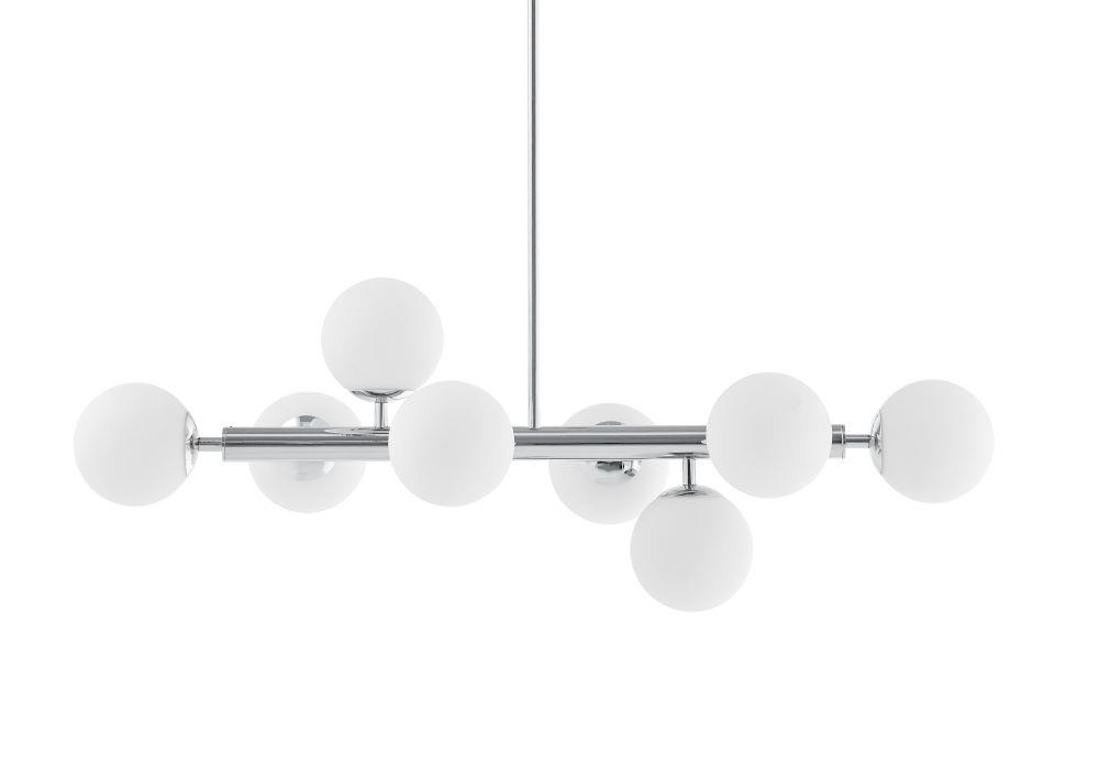 CUMULUS 2 eight-point chandelier, chrome