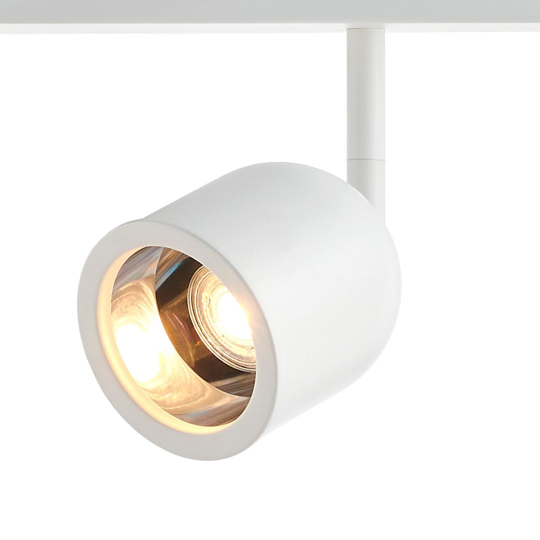 SPARK 3 three-point ceiling spotlight white, on strip