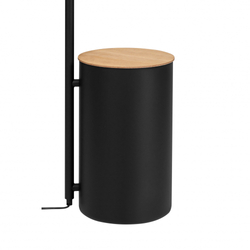 BOTANICA DECO XL floor lamp black, light oak, 147 cm