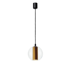 Lampa wisząca MERIDA BLACK S złota, 25 cm
